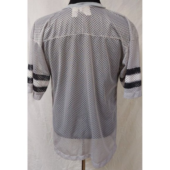 Vintage  MACGREGOR #89 Large Grey Practice Perforated Football NFL Jersey - Picture 7 of 10